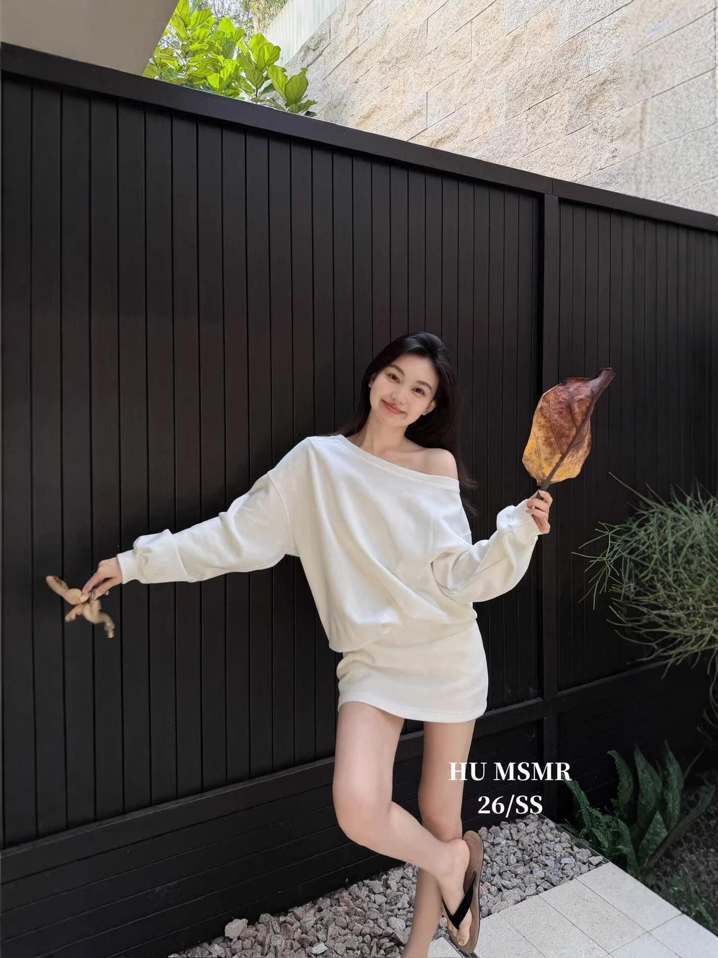 Early Spring Minimalist A-line Slimming Skirt C1396 Large белый