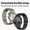 20mm 22mm Titanium Parachute Buckle Strap for Huawei Watch GT5 5Pro GT4 3 2e 46mm Luxury Milanese Bracelet for Samsung Galaxy Watch 7 6 5 4 Metal Band