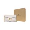 New COACH Chain Leather Shoulder Bag, Crossbody Bag, Clutch Trumpets Women's Chalk White CE772-B4HA