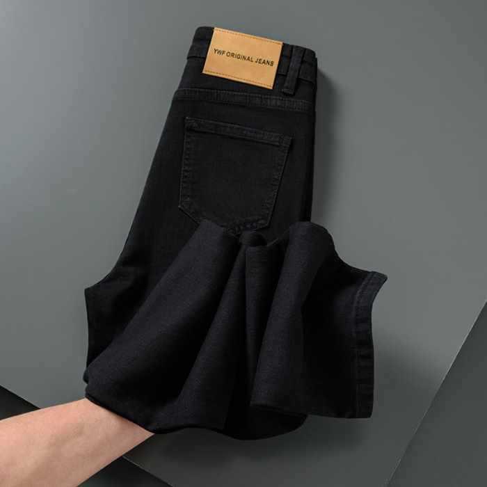 

High-Quality Women’s Fleece-Lined Straight-Leg Jeans – Slimming, Warm Cigarette Pants for Autumn/Winter M