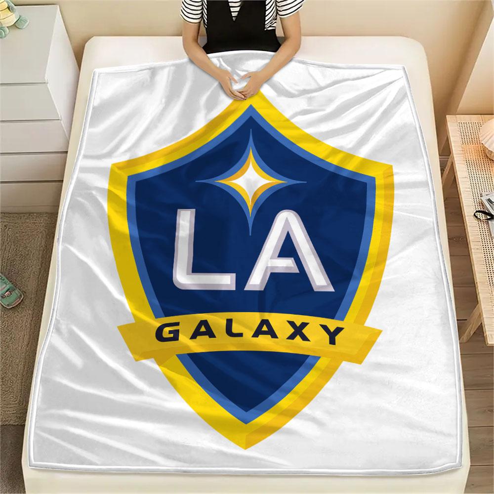 LA Galaxy Bedruckte Flanelldecke, weicher Überwurf für Schlafzimmer Sofa, waschbar, Fußballfanartikel, tolles Geschenk.