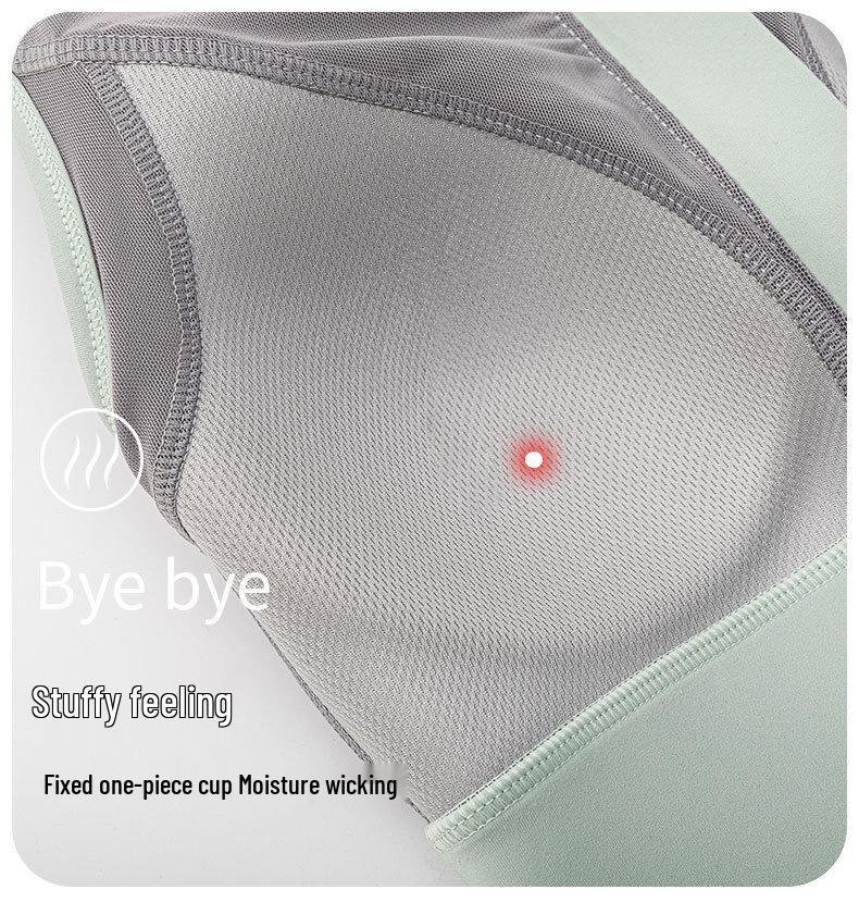 Stötsäker sport-BH i plusstorlek: Dragkedja fram, Justerbar, Vacker ryggdesign för löpning, yoga och fitness