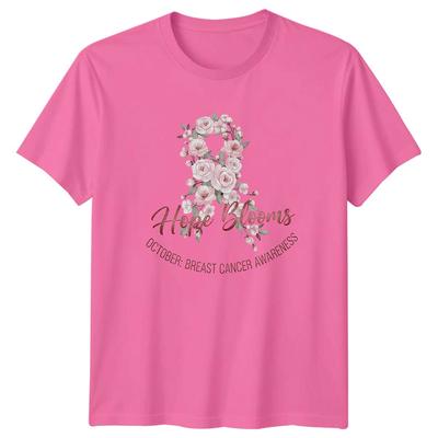 Hoffnung blüht Oktober Brustkrebs-Bewusstsein Florales Band Herren Damen Grafik