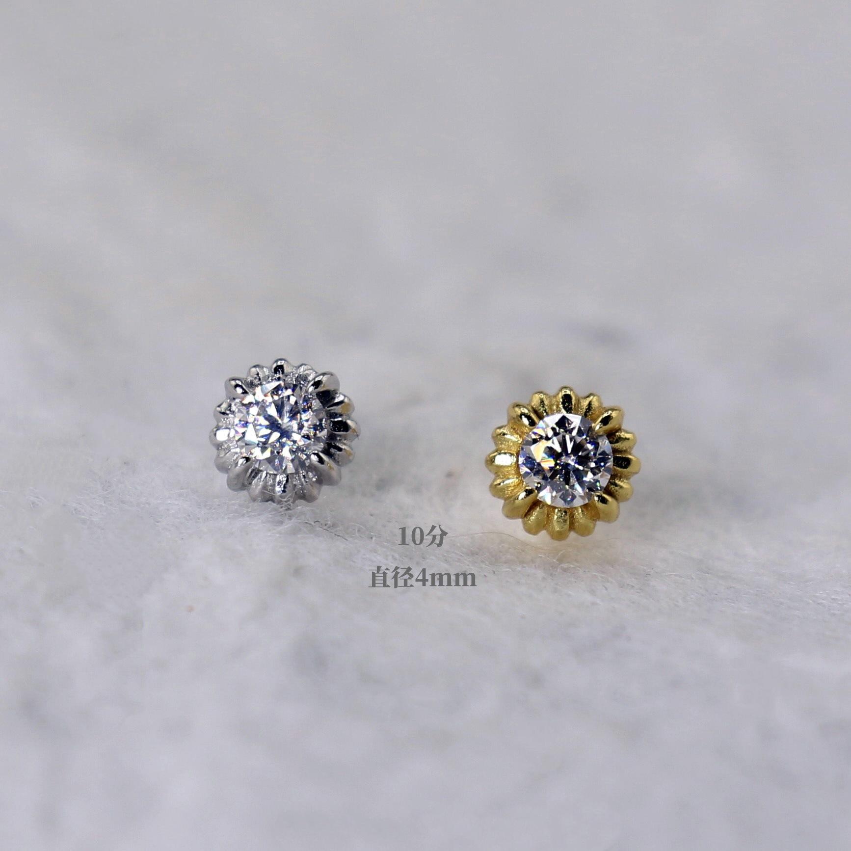 Hip-Hop Trend Full Diamond Daisy Stud Earrings, Moissanite Stud Earrings, High-End Men S And Women S Ear Holes