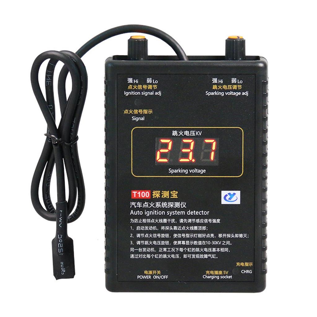 Engine Tester T100, Professional Auto Ignition Signal Diagnostic Instrument for Engine Coils Signal Troubleshooting