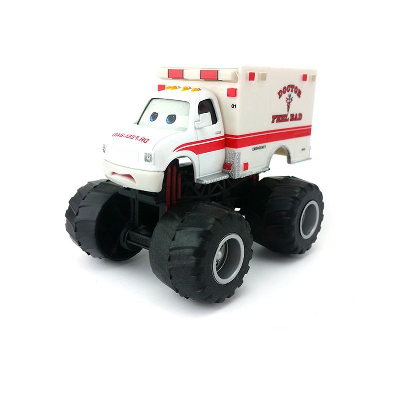 1:55 Pixar Cars Big Feet Long Hair Mater Ambulance Car Toys Lightning McQueen Metal Diecast Car Toys Kids Birthday Gift