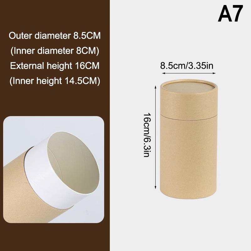 1 Stück ätherisches Öl Flaschenröhrchen Verpackungsbox Kraftkartonröhrchen Runde Kraftpapierbehälter für Stifte Teedose Kaffee