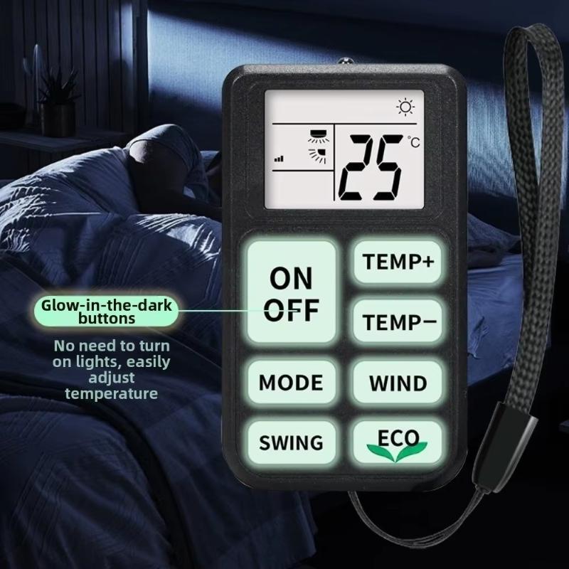 English Version Universal AC Remote Control 1PCS Low Power Consumption Compatible with Most Air Conditioner for Daily Use
