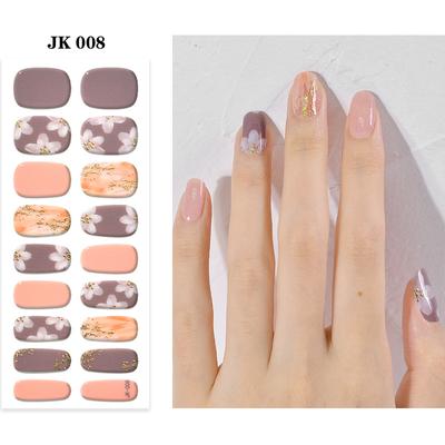 Semi-baked UV Nail Stickers Waterproof Bronzing Phototherapy Stickers Semi-cured Gel Nail Stickers