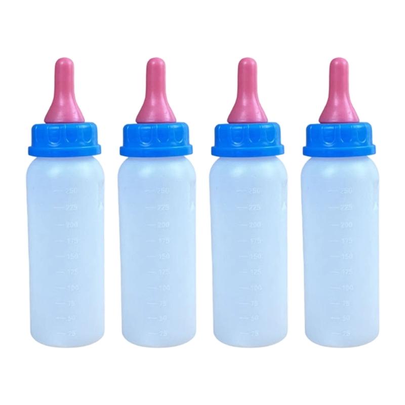 4PCS Baby Animal Feeding Bottle With Ergonomic Designs For Newborns Pet Lamb Piglets Comfortable Grip Milk Bottles