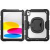 For iPad (2025)/iPad 10.9 (2022) Kickstand Case PC+Silicone Tablet Cover with Shoulder Strap