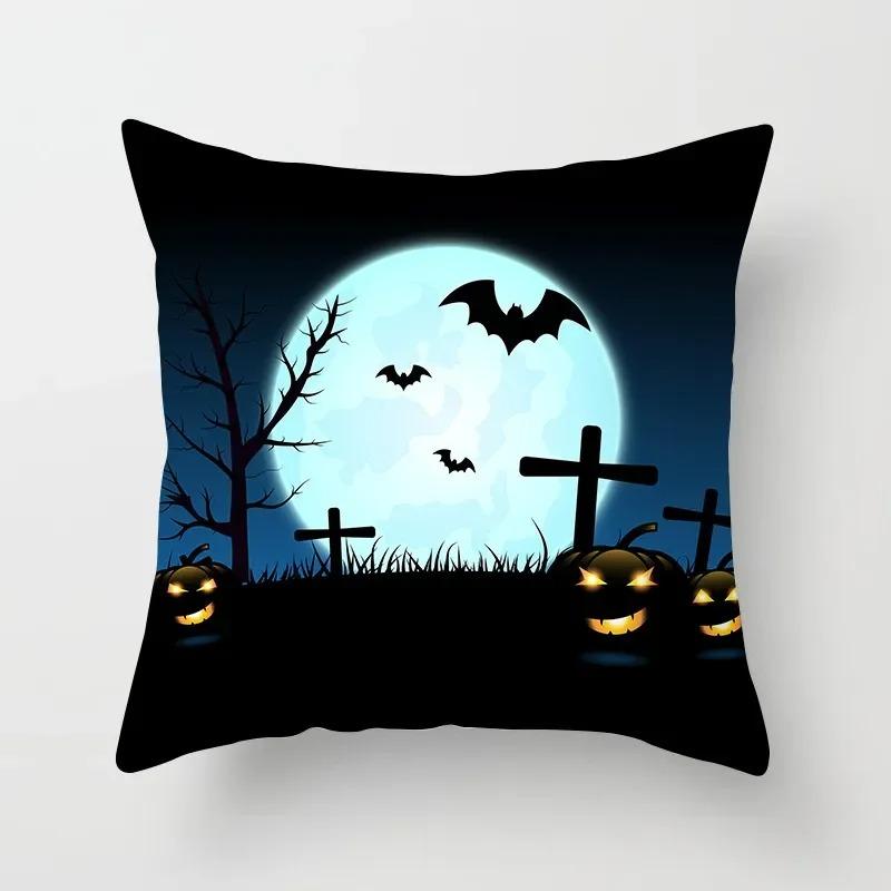 Halloween Horror Scarecrow Pattern Office Living Room Sofa Car Decorative Pillowcase