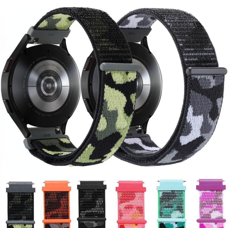 20mm 22mm Nylon Loop Strap For Huawei Watch 4/3/GT5-4-3-2 Pro 46mm Camouflage Bracelet Belt Amazfit Active 2/Balance/GTR Correa