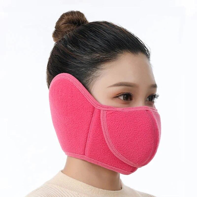 Zimní poloobličejová maska Cyklistika Camping Lyžařská maska Teplá maska Polar Fleece Otevřená prodyšná maska Větruodolný oteplovač krku