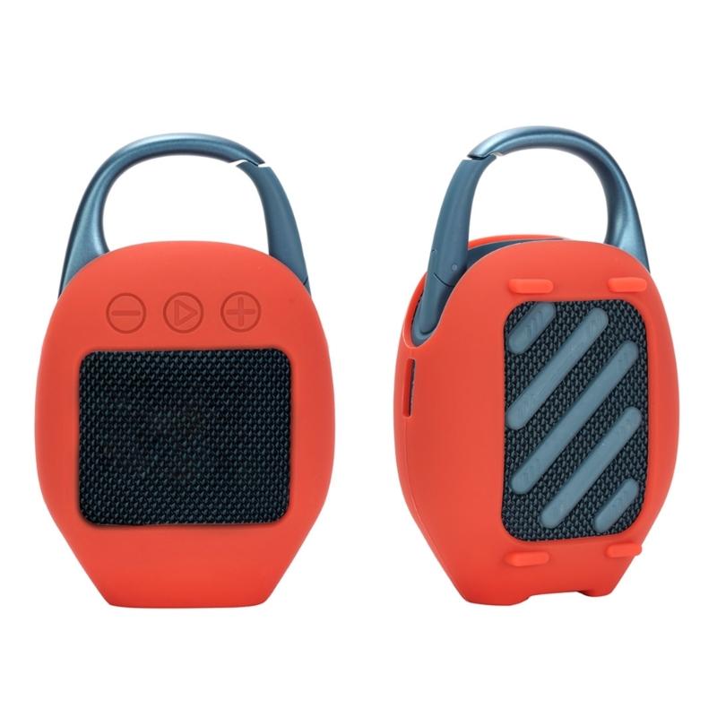 Durability Silicone Sleeve For CLIP5 Speakers Case, Easy Access To Controls And Charging Port Protective Case Holder