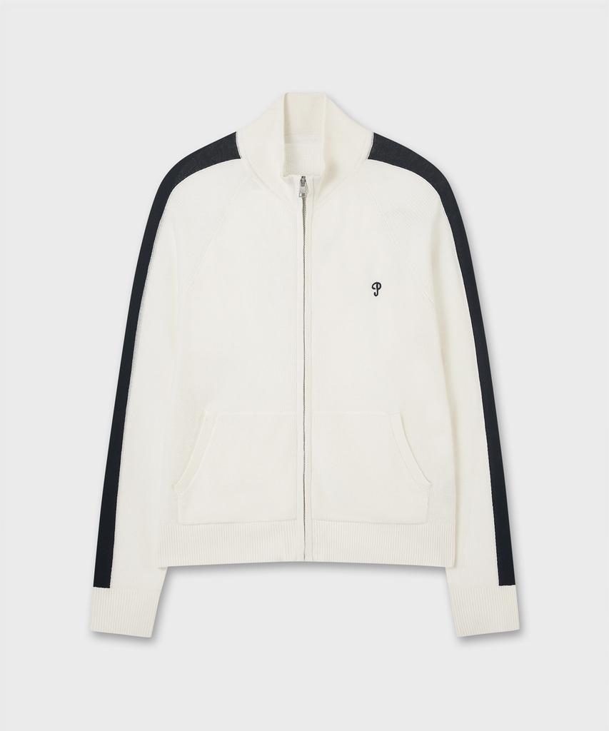 PLAC WOMEN Color-Blocked Zip-Up Ivory
