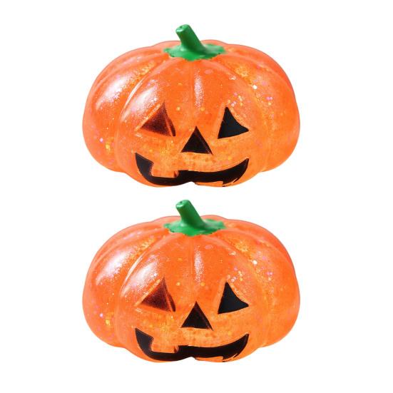 Relaxation Squeeze Ball 1/2/3Pcs Halloween Pumpkin Stress Relief Toy Creepy Head Glitter for Kids Adults Party Favors Fidget Toy
