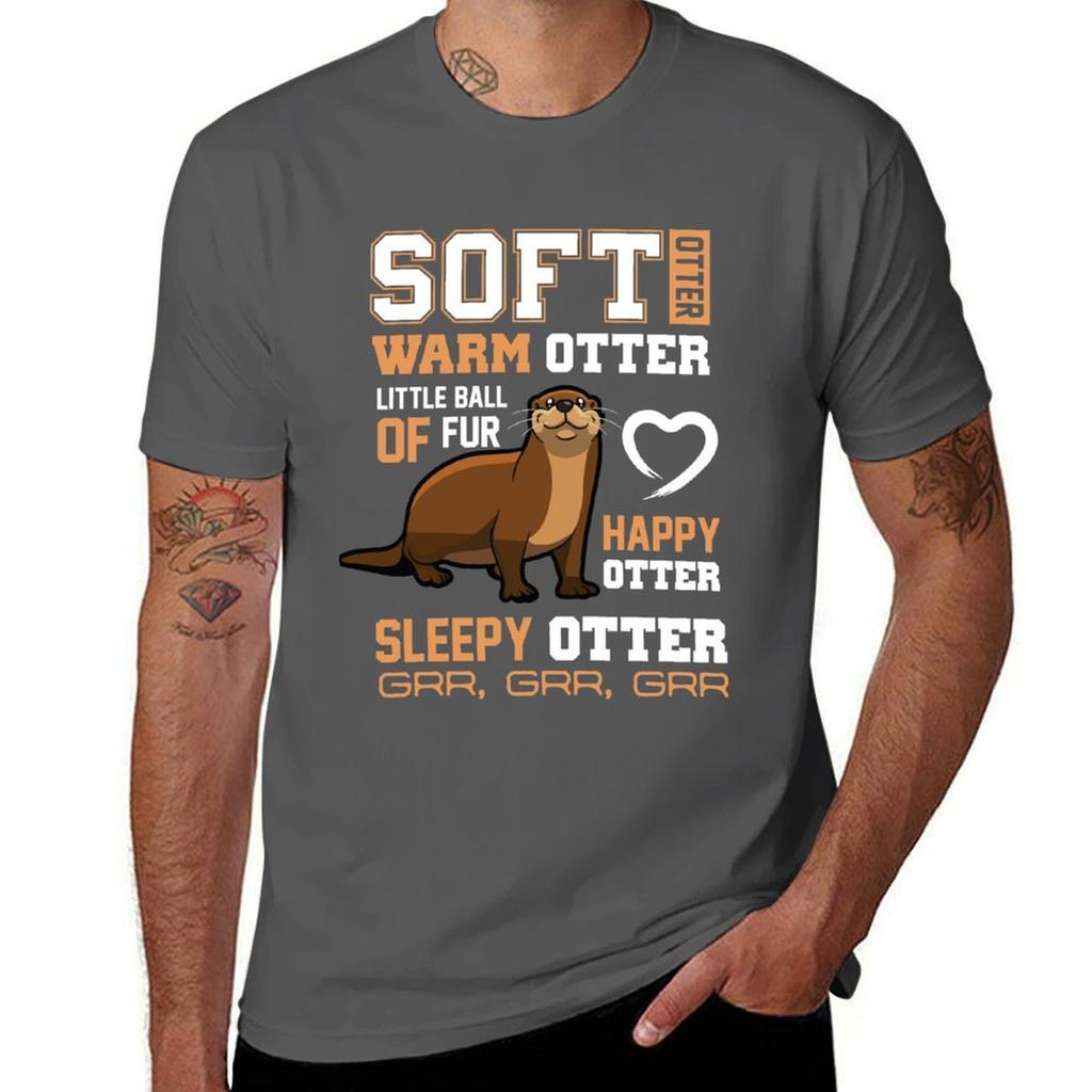 Otter Gifts Soft Otter Warm Otter Happy Funny TShirt Casual Trendy Streetwear Tee Shirt