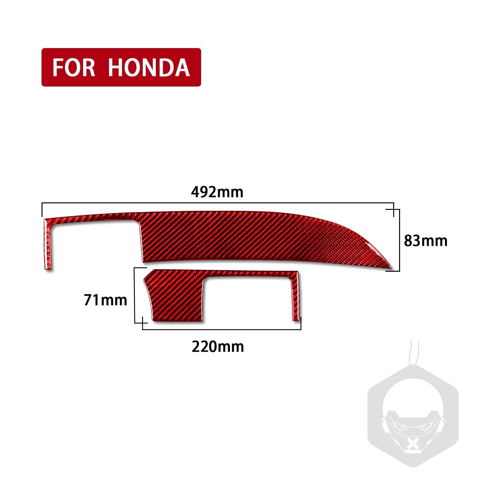 

2 шт. для Honda Accord 2014-2017 автомобиля, центральная консоль, декоративная панель, накладка, наклейки, автоаксессуары из углеродного волокна style B(RHD)