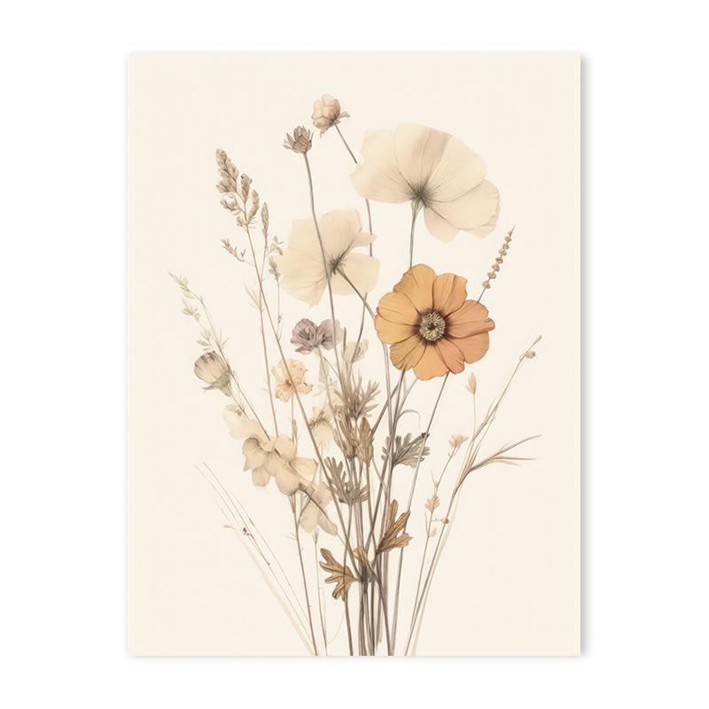 Poster Print Artă de Perete Plantă Florală Vintage Pictură pe Pânză Floare Scandinavă Modernă Estetică Decor Acasă pentru Camera de Zi Nordică