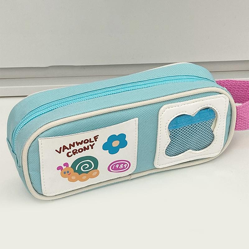 Portable Cartoon Pain Pack Separate Large Capacity Pen Case Student Storage Bag Multipurpose Organizer Bag