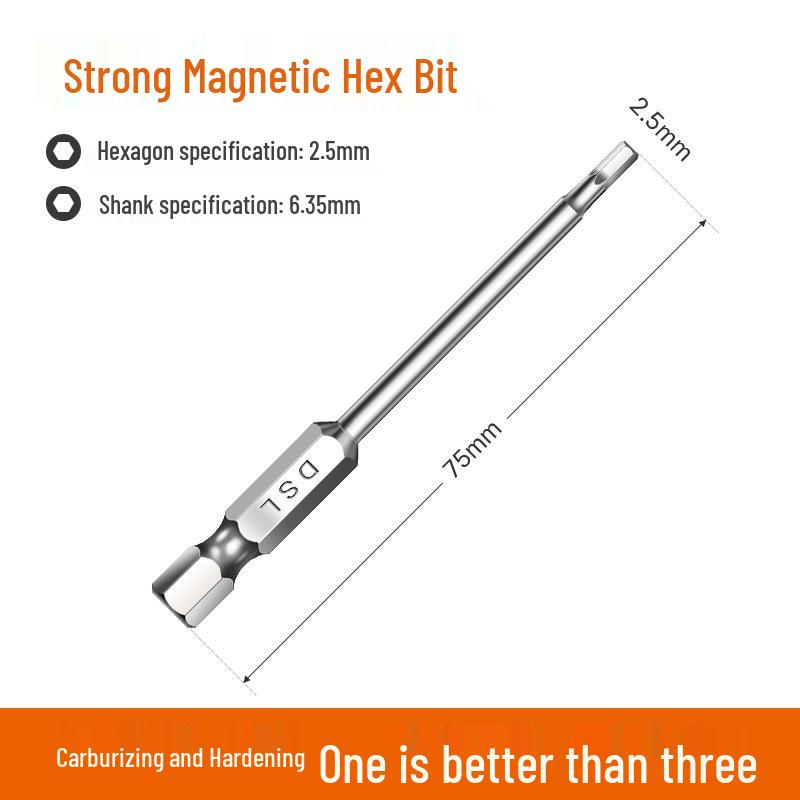 Industrial Grade Magnetic Hex Socket Driver Bit Set for Electric Screwdrivers and Hand Drills