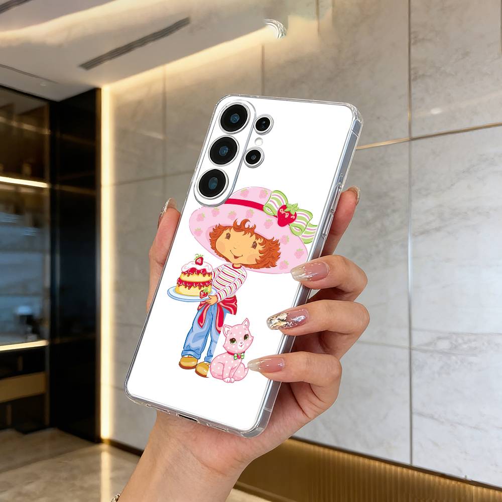 

Розовый S-Клубника -S-Клубничный Торт Чехол для Телефона Для Samsung S25,S24,S21,S22,S23,S30,Ultra,S20,Plus,Fe,Lite Прозрачный Чехол Samsung S21Ultra