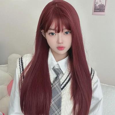 Coney Red Mera Lolita Długa Prosta Peruka dla Kobiet