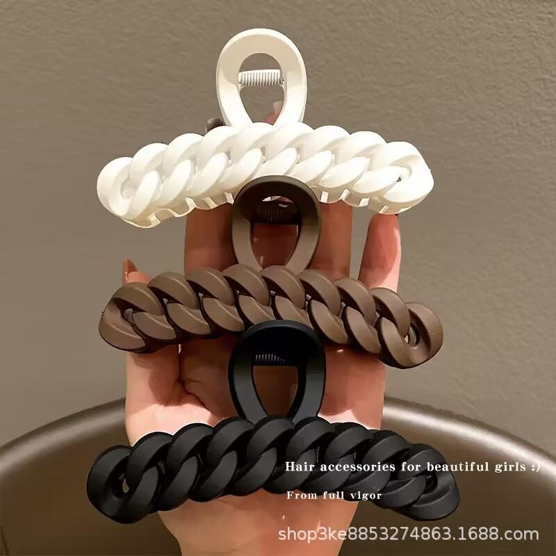 

Премиум молочно-кофейный цвет зажим для волос заколка французская акула зажим для женской задней части головы