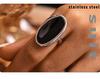 Qiong Yao Luxury French Oval Openwork Ring, Drop Oil, Heavy Casting, Stainless Steel, PVD Gold-Plated, Color Retention, Women's Jewelry.