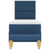 Box Spring Bed with Headboard Blue 200 x 80 cm Fabric