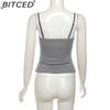 BITCED Summer Women's Solid-Colour Slim-Fit Streetwear Fashion Halter Neck Sexy Backless Tank Top
