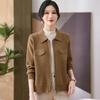 New Western-style Noble Sweater Women's Coat Middle-aged and Elderly Coat Fashion Mother Lapel Sweater Cardigan Spring Dress