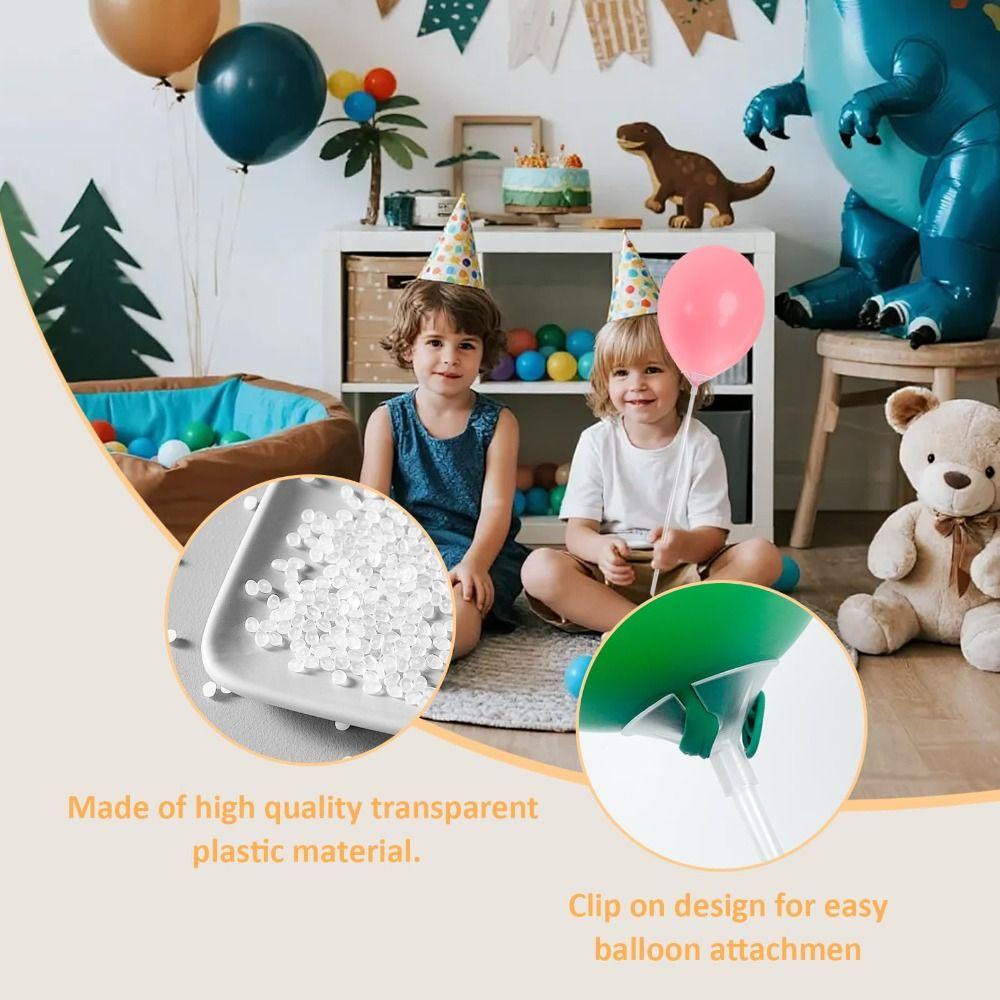 100pcs Reusable Balloon Holder Transparent Balloon Stick and Cup  Wedding Decorations