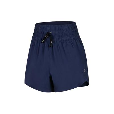 Lightweight Woven Breathable Drawstring Sports Shorts Women Bottoms Navy 2012C819-400