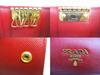 Authentic PRADA Red Saffiano Metal Leather 6 Pics Key Chain #a909  Refurbished