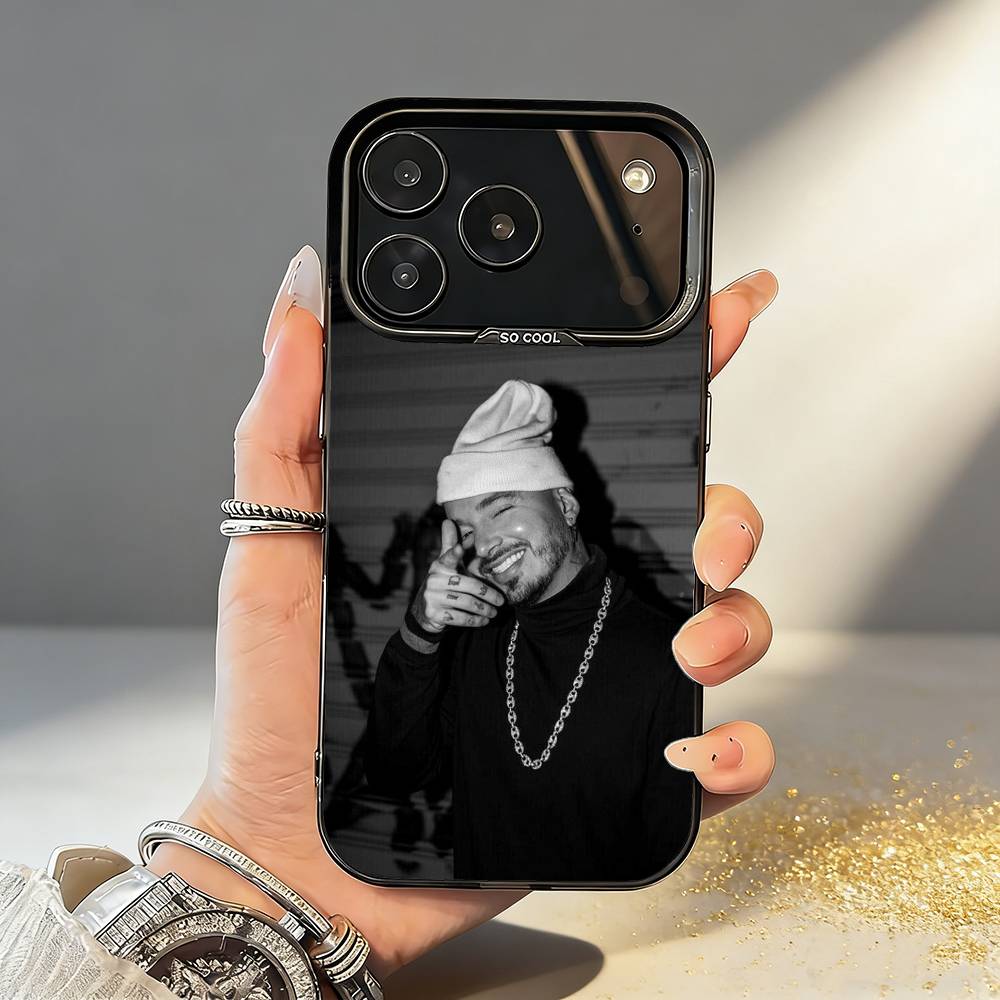 

COOL J B-BalvinS Phone Case For iPhone17,16,15,14,13,12,11,Pro,MAX White Matte Shockproof Cover iPhone13PROMAX