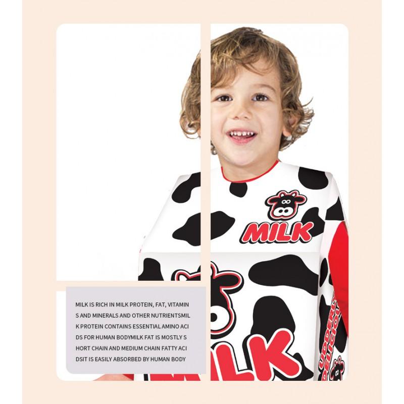Adult Halloween Costume Milk Carton Cosplay Outfit Game Theme Party Stage Wear Unisex One Size