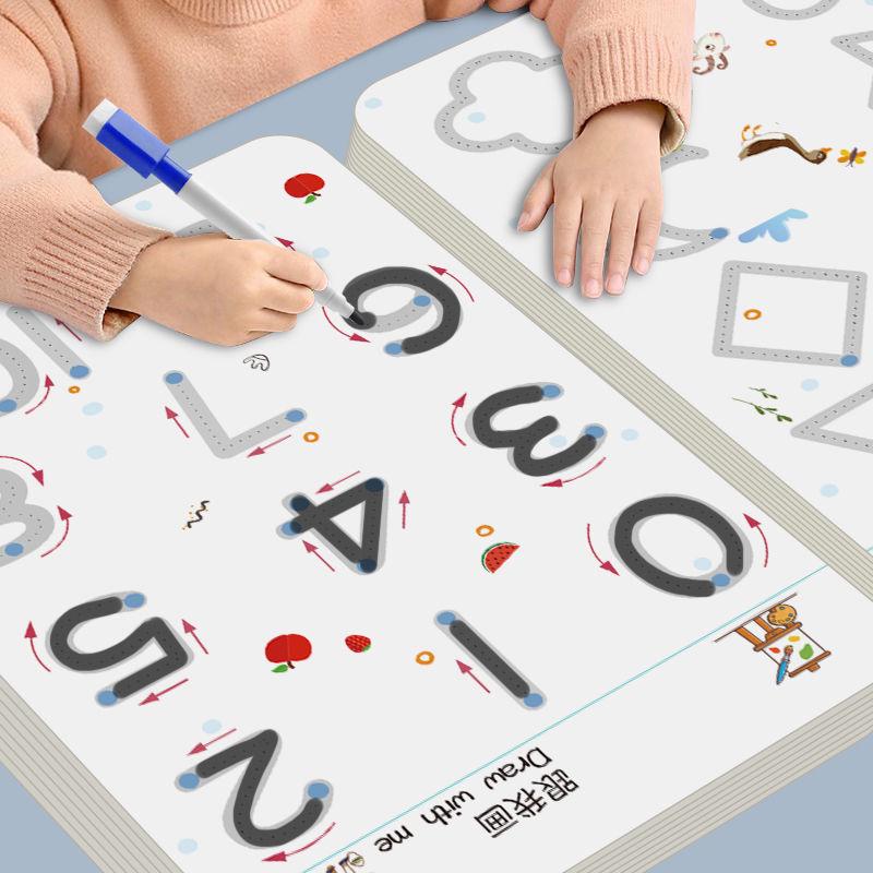 Kids Erasable Calligraphy Practice Book for Early Education and Handwriting Training