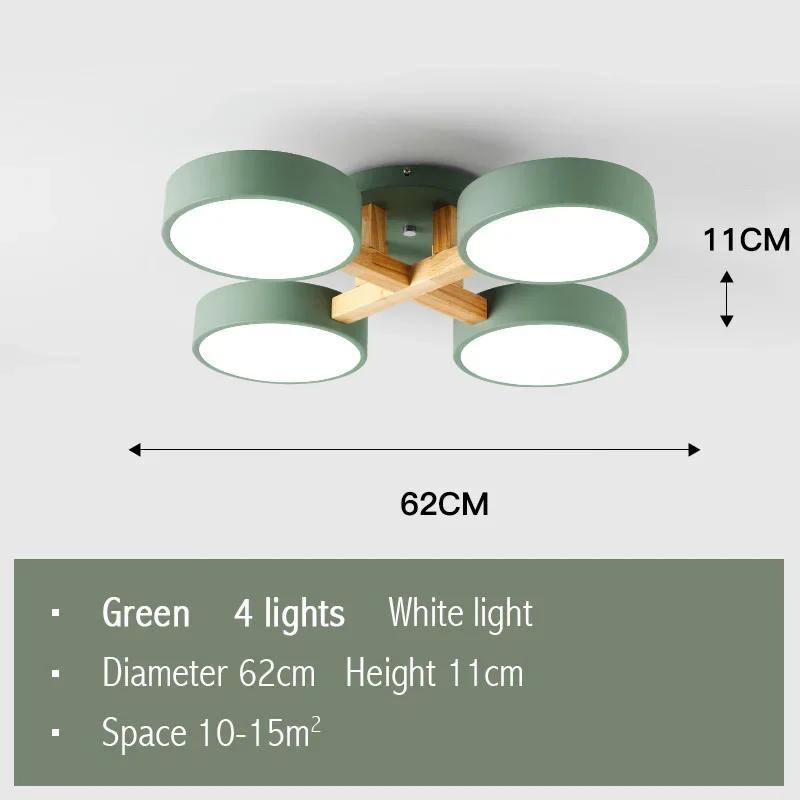 Nordic Wooden Ceiling Lights Indoor LED Macaron Color Decor Chandelier  Creative Ceiling Lamp For Parlor Bedroom Study Room Cafe