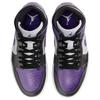 Jordan Air  1 Mid Comfortable Fashion Slip Resistant Durable Mid Top Retro Basketball Shoes Women Sneaker White Silver Purple HJ5911-105