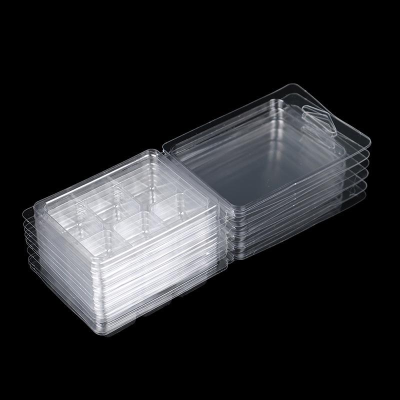 10Packs Wax Melt Molds Clear Wax Clamshells Wickless Wax Melt Candles Boxes