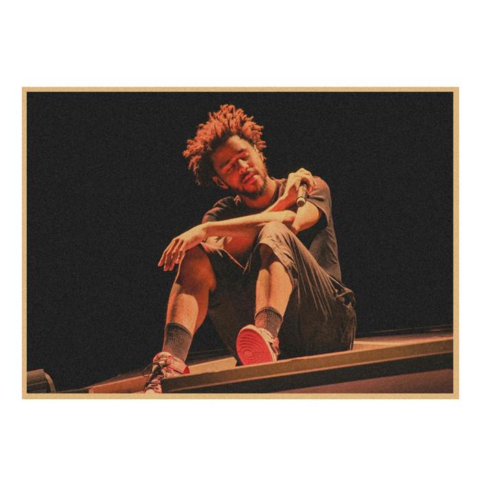 

J. Cole & Lamar Rap Hip Hop Kraft Paper Wall Mural 491 29.7X42cm (A3 size)