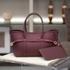 Large Tote Bag Genuine Leather Splicing Handbag Women Retro Fashion Commuter