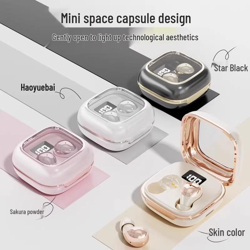 Popular Mini Wireless In-Ear Bluetooth Earphones: Sleep-Friendly, Noise Cancelling, Invisible, Long-Wear, Comfortable for Students