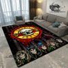Guns n'roses band retro print carpet fashion home decoration non -slip carpet photography propsmal area rug birthday gift
