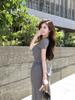 Pure desire Spice Girl Skinny Temperament High Sexy Hip Wrap Long Dress Waist Slim Fit Holiday Wind Fish Tail Dress Female Summer