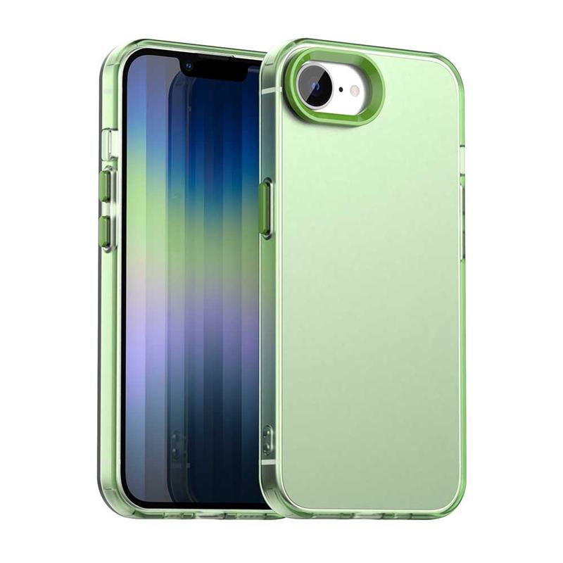 

Anti-Drop Candy Color Phone Case For iPhone 16e Matte Transparent Back Case For iPhone 16e Cover For iPhone 16e Case 6.1 inch For iPhone 16e зелёный