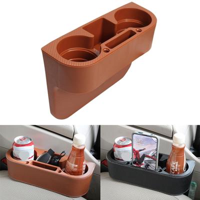 Organizador de relleno de huecos para coche, caja de almacenamiento multifuncional con portavasos, consola, bolsa lateral para billetera