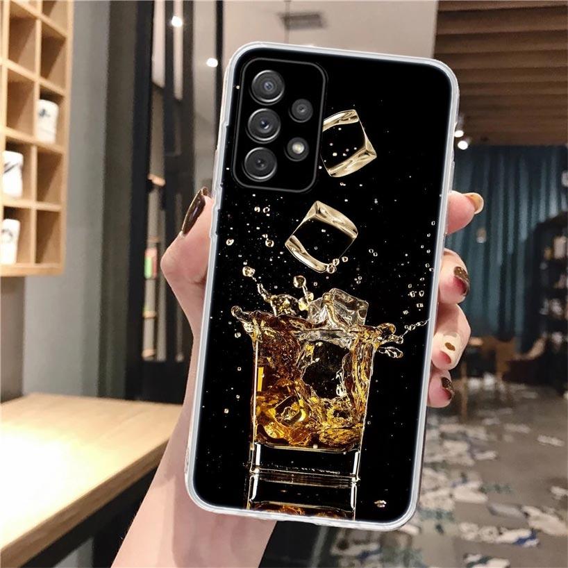 Cigar Whiskey Ice Drink Soft Phone Case For Samsung Galaxy A17 A16 A15 A14 A13 A56 A55 A54 A53 A36 A35 A34 A33 A26 A25 A24 A23 A